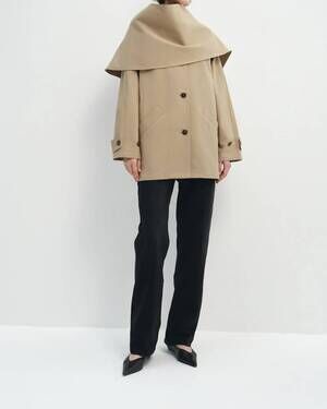 NEW RUE SOPHIE meline scarf jacket in mushroom